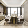 Elevating Dining Spaces with Glass Solutions: AI-Generated Interior Dining Room Designs