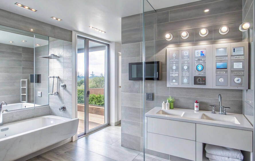 bathroom glass doors