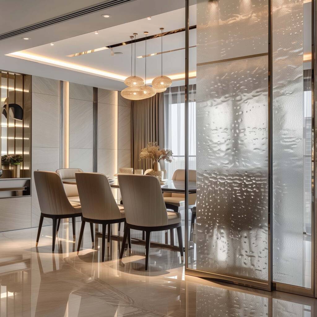 Elevating Dining Spaces with Glass Solutions: AI-Generated Interior Dining Room Designs